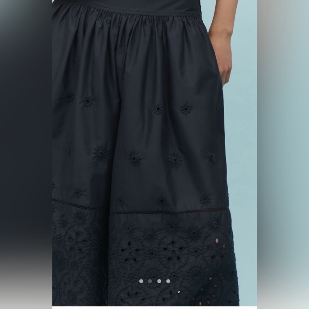 NWT Anthropologie Maeve embroidered skirty Wide-Leg Eyelet Culottes 🧳 - Picture 3 of 13